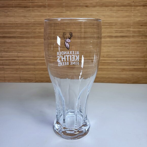 Alexander Keith's Fine Beers Beer Pint Glass 7.25 " Tall 16 oz White Letters - Picture 6 of 7